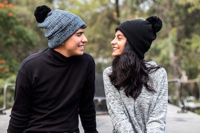 couple smiling