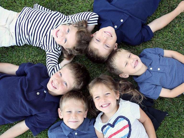 a picture of kids smiling