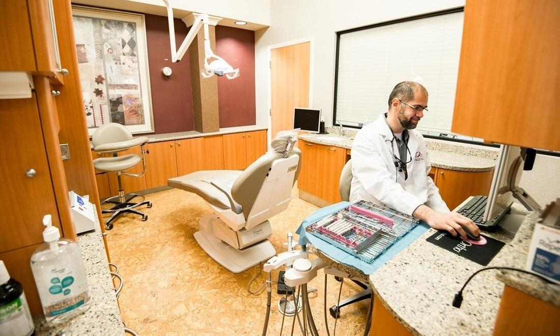 dr. albik in treatment room at el dorado family dental